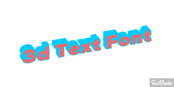 3d Text Font Metin efekti
