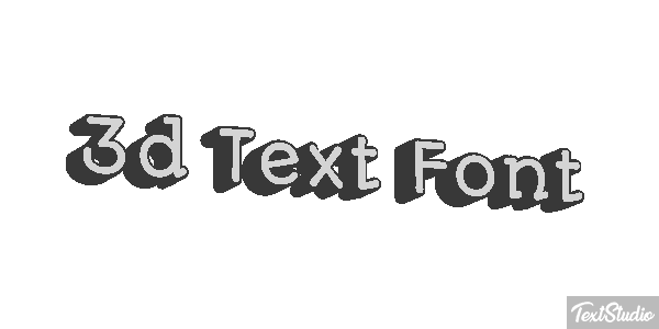 3d Text Font Metin efekti