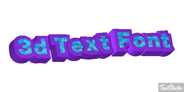3d Text Font Metin efekti