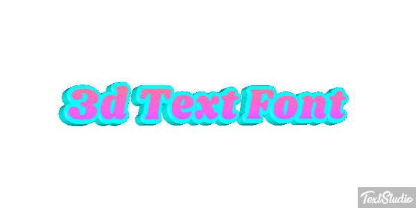 3d Text Font Metin efekti