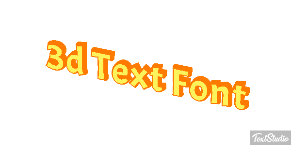 3d Text Font Metin efekti