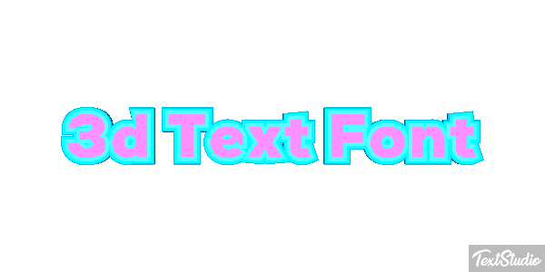 3d Text Font Metin efekti