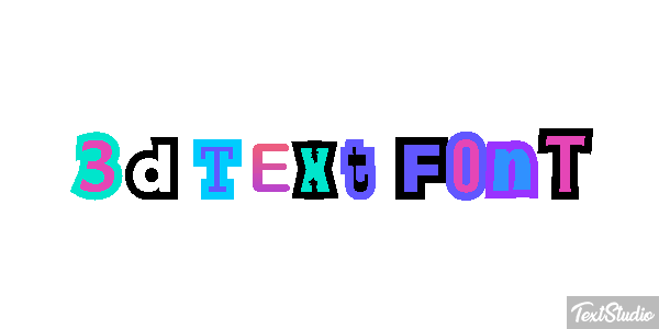 3d Text Font Metin efekti