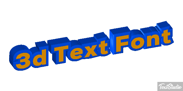 3d Text Font Metin efekti