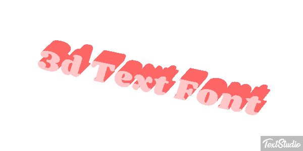 3d Text Font Metin efekti