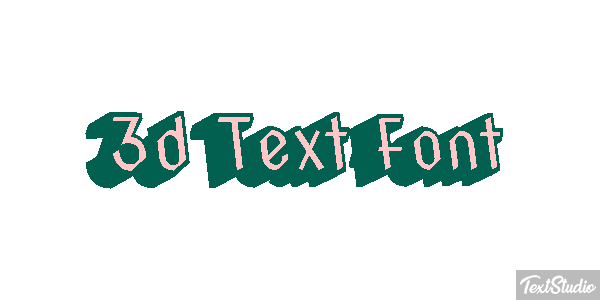 3d Text Font Metin efekti