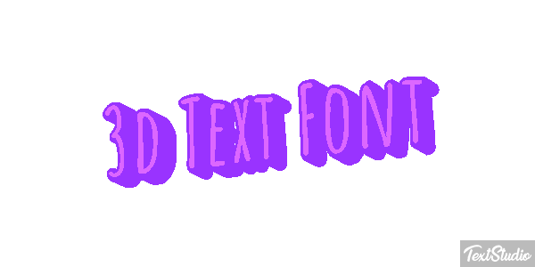 3d Text Font Metin efekti