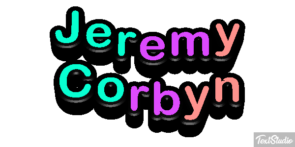 Jeremy Corbyn Effetto testo