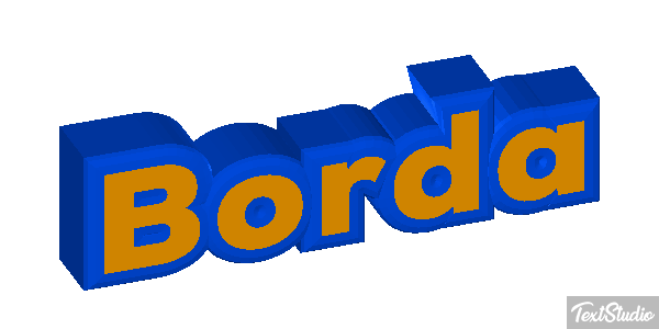 Borda Tekst effect