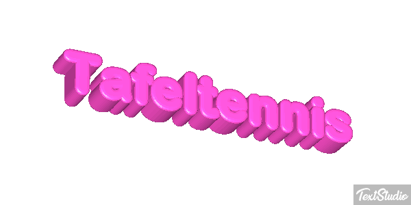 Tafeltennis Tekst effect