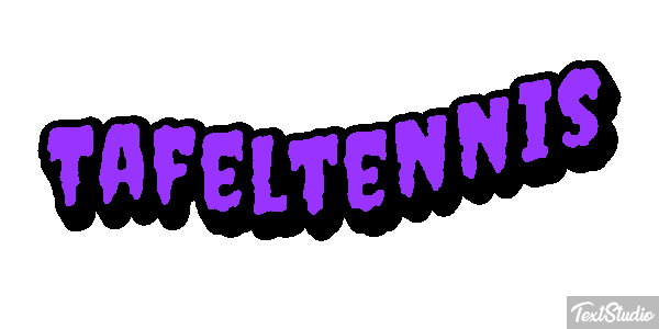 Tafeltennis Tekst effect