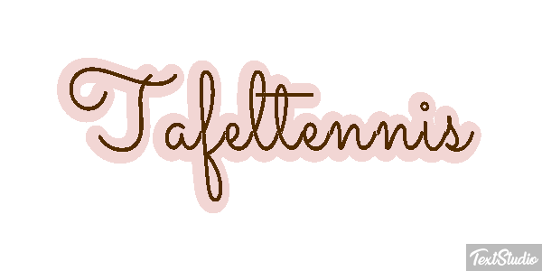 Tafeltennis Tekst effect