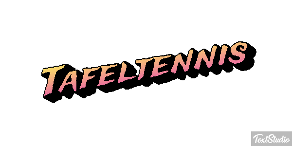 Tafeltennis Tekst effect