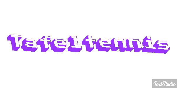 Tafeltennis Tekst effect