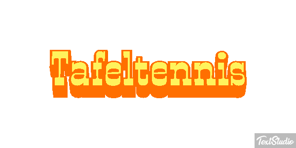 Tafeltennis Tekst effect