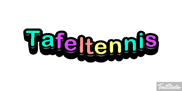 Tafeltennis Tekst effect