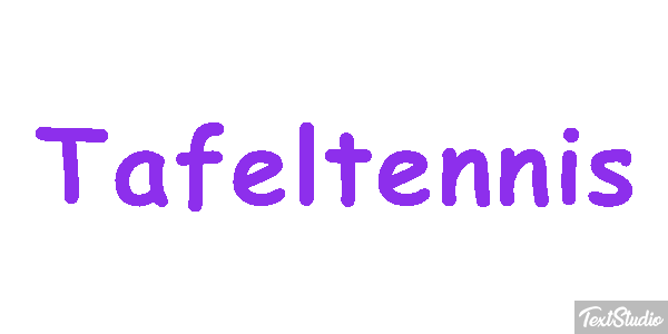 Tafeltennis Tekst effect