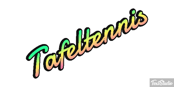 Tafeltennis Tekst effect