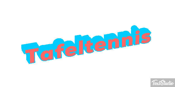 Tafeltennis Tekst effect