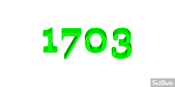 1703 Texteffekt