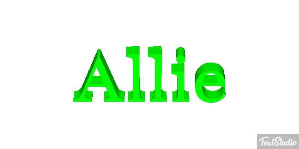 Allie Text effect