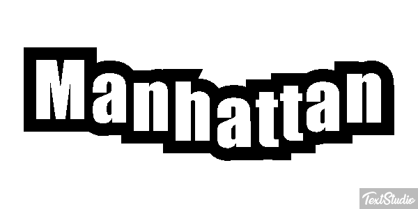 Manhattan Tekst effect