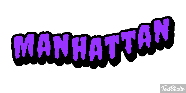 Manhattan Tekst effect