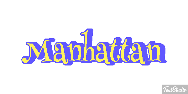 Manhattan Tekst effect
