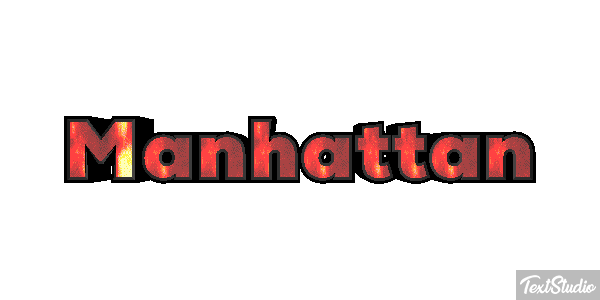 Manhattan Tekst effect