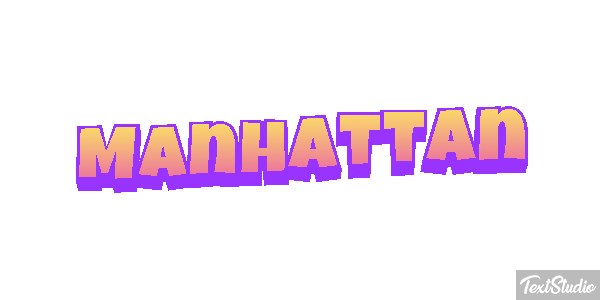 Manhattan Tekst effect