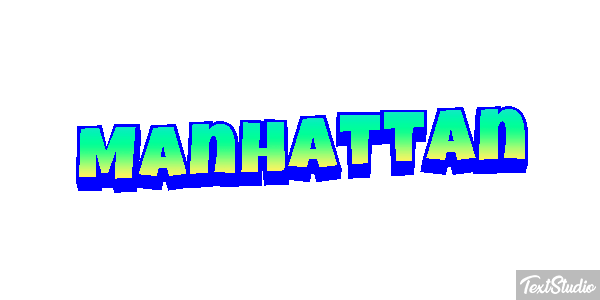 Manhattan Tekst effect