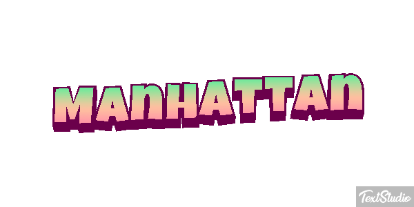 Manhattan Tekst effect