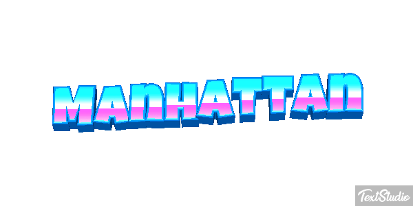 Manhattan Tekst effect