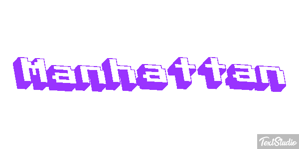 Manhattan Tekst effect