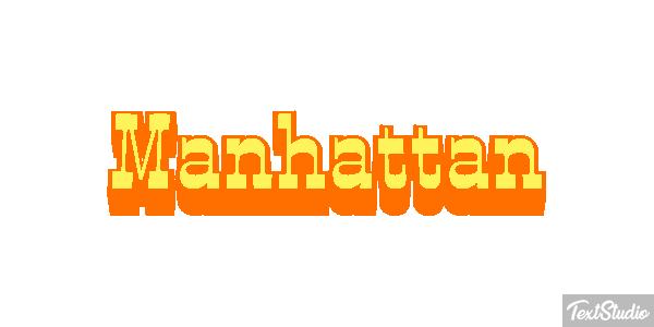Manhattan Tekst effect