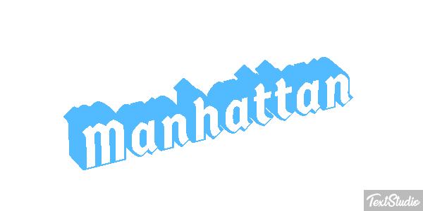 Manhattan Tekst effect