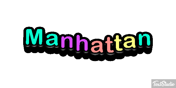 Manhattan Tekst effect