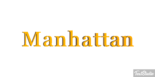 Manhattan Tekst effect