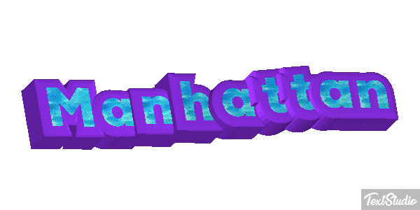Manhattan Tekst effect