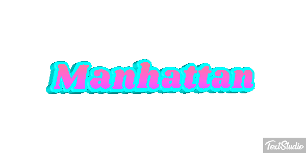 Manhattan Tekst effect