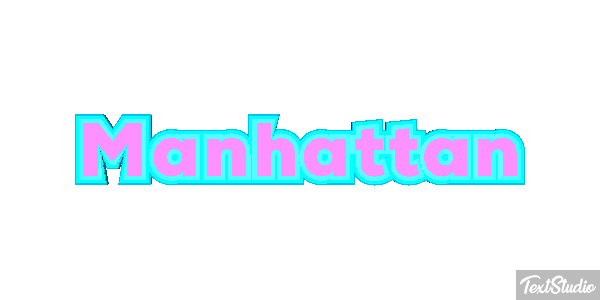 Manhattan Tekst effect