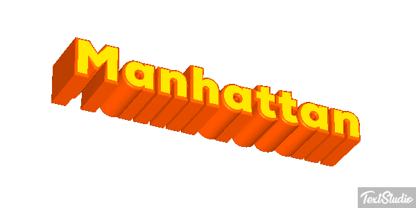 Manhattan Tekst effect
