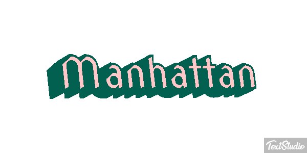 Manhattan Tekst effect