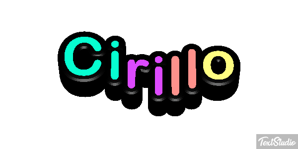 Cirillo Effetto testo