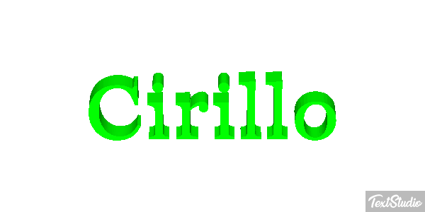 Cirillo Effetto testo