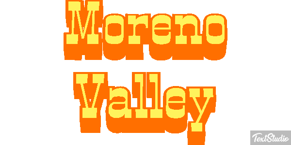 Moreno Valley Tekst effect