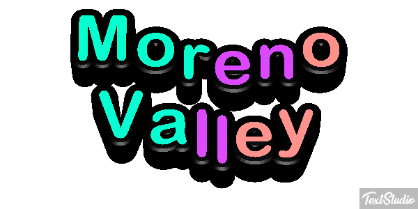 Moreno Valley Tekst effect