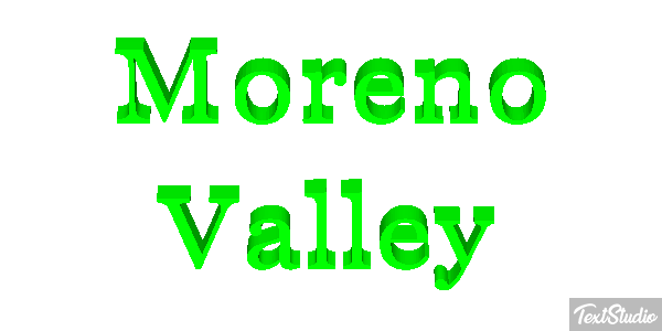 Moreno Valley Tekst effect