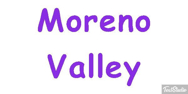 Moreno Valley Tekst effect