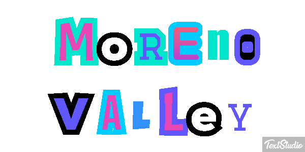 Moreno Valley Tekst effect